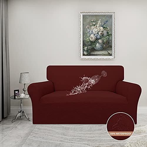 Easy-Going 100% Waterproof Loveseat Couch Cover Stretch Jacquard Sofa Cover - Image 2