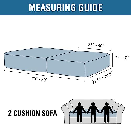 H.VERSAILTEX Velvet Stretch Couch Cushion Cover Plush Cushion Slipcover for Chair Loveseat Sofa Cushion Furniture Protector Seat Cushion Sofa Cover (2 Piece Large Sofa Cushion Covers, Bronze Brown) - Image 2