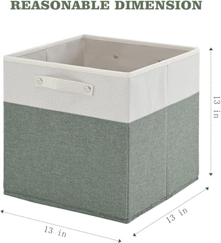 FinishingBo 13x13x13 Storage Cube Bins 6 Pack, Cube Shelf Baskets - Image 2
