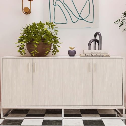 Timeet Peel and Stick Wallpaper Modern Self Adhesive Wallpaper Textured Neutral Stripe Contact Paper Removable Vinyl Wall Paper for Accent Wall Modern Minimalist Wall Decor 17.3" x 78.7" - Image 5