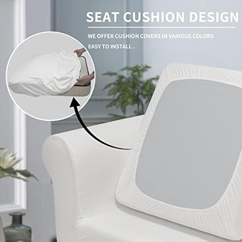 Easy-Going 2 Pieces Stretch Sofa Slipcover for Armchair Washable - Image 3
