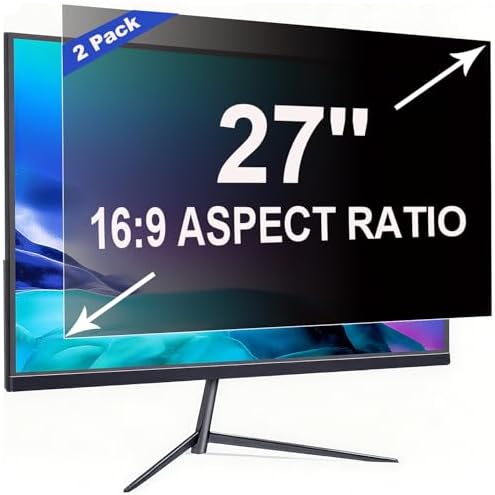 2 Pack Privacy Screen for 27 Inch 16:9 (59.8x33.7cm) computer Monitor by Ruord