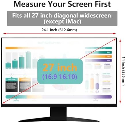 RedANGEL 27 Inch Hanging Computer Privacy Screen | Anti-Spy | Blue Light - Image 2