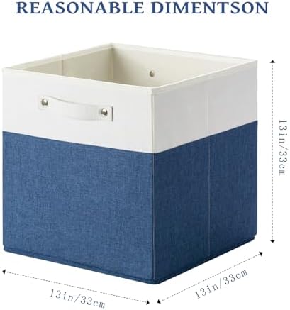 FinishingBo 13x13x13 Storage Cube Bins 6 Pack, Cube Shelf Baskets - Image 3