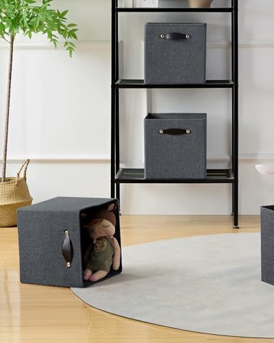 Cube Storage Bins | 13"x15"x13", Graphite Gray, 4 Pack - Image 6