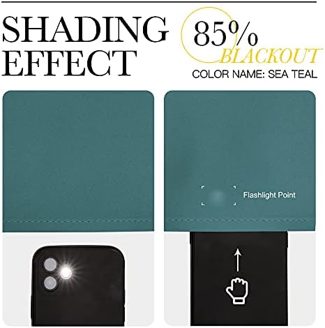 NICETOWN Privacy Room Divider Curtains for Doorway Keep Heat Out Blackout Insulated Closet Door Curtain for Bedroom Sliding Air Conditioner Cover Screen (Sea Teal, 1 Panel, 5ft Wide x 8ft Long) - Image 7