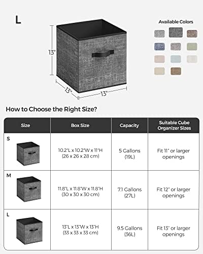 SONGMICS Storage Cubes, Set of 6, 13-Inch Foldable Closet Organizers - Image 4