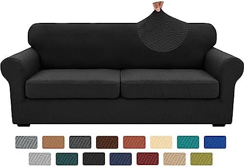 XINEAGE 3-Piece Stretch Sofa Cover, Washable Couch Covers for Dog by XINEAGE