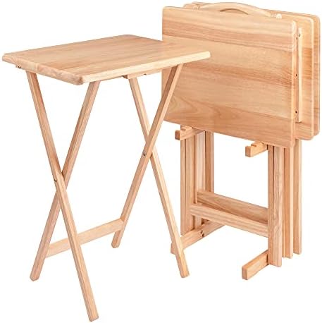 Winsome Wood Alex Snack Table Natural Set 5 Pc, 25.98 inches by Winsome