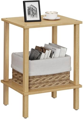 TUTOTAK End Table, Side Table, Nightstand, 2-Tier Storage Shelf by ChoosetutotakFurnitureBuildYourCozyHome