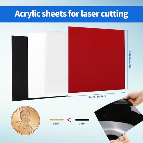 Plexiglass Sheets 1/8 in Black Cast Acrylic Sheet Polycarbonate 12X12 - Image 4