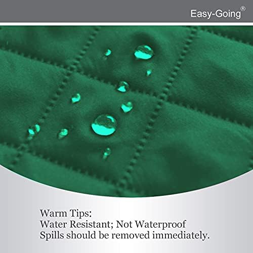 Easy-Going Reversible Couch Cover, 2 Cushion Sofa, Green/Christmas Red - Image 4