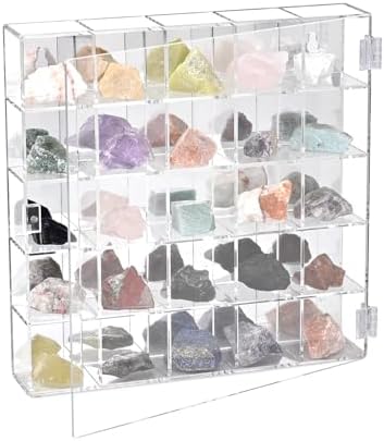Ikee Design Acrylic 25-Compartment Display with Mirrored Back Case Cabinet by IkeeDesign