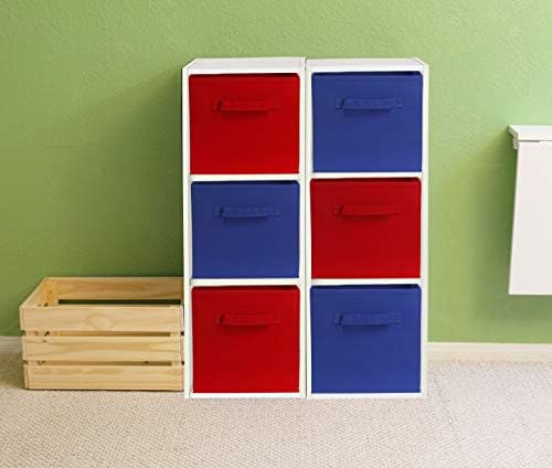 Simple Houseware 11-Inch Foldable Cube Storage Bins, Dark Blue, 6-Pack - Image 7