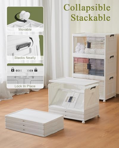 OlarHike 76QT Storage Bins with Lids for Home, Office, Closet, Dorm, 3 Pack - Image 3