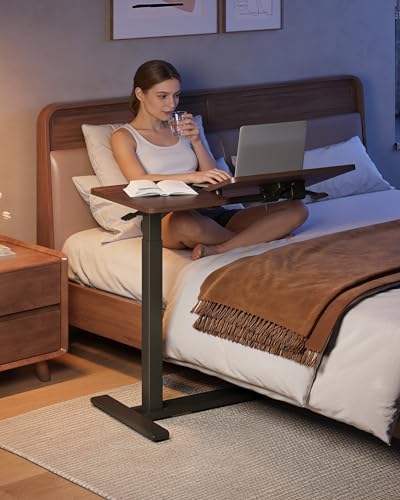SANODESK 32''Overbed Table Gas Spring Lifting with Wheels&Tilting Desktop - Image 2