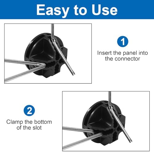 20Pcs Black Plastic Wire Grid Cube Connector - Image 4