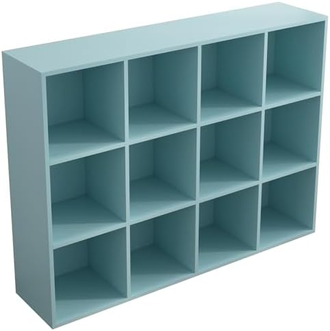 OSCHF 12-Cube Storage Shelf Bookcase, Light Blue by OSCHF