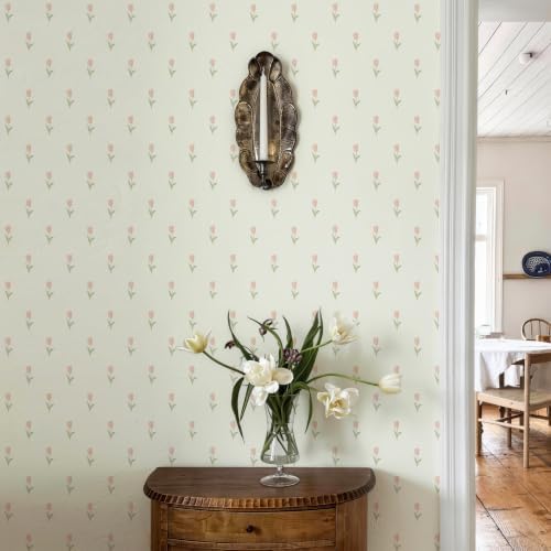Simon&Siff Vintage Floral Wallpaper Peel and Stick 17.3" x 1200" | Removable Self Adhesive Contact Paper, Renter Friendly, for Cabinets, Wall, DIY Decor by SimonSiff