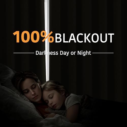 RYB HOME 100% Blackout Curtain, Bedroom Patio Sliding Glass Door Drape - Image 3