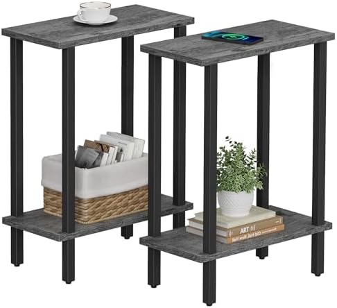 TUTOTAK Narrow Side Table Set of 2, Small End Table for Couch by ChoosetutotakFurnitureBuildYourCozyHome