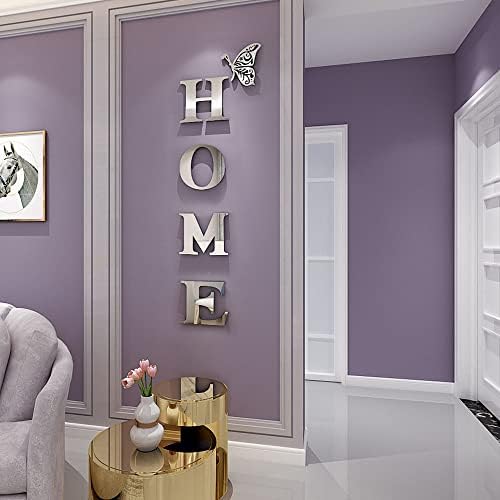 Home Wall Decor Letter Signs Acrylic Mirror Wall Stickers Decorations for Living Room Bedroom Home Decor Wall Decals (Silver, 47.2 X 15.3IN) - Image 6