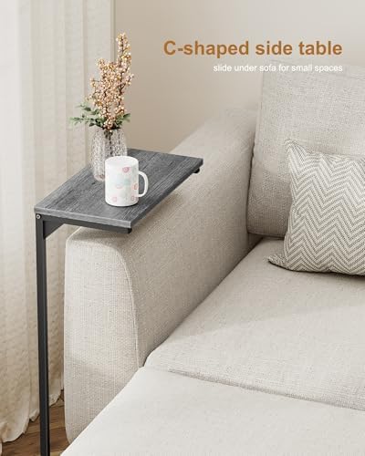 TUTOTAK C Shaped End Table Set of 2, 28.7 inch Tall Couch Small Side Table - Image 7