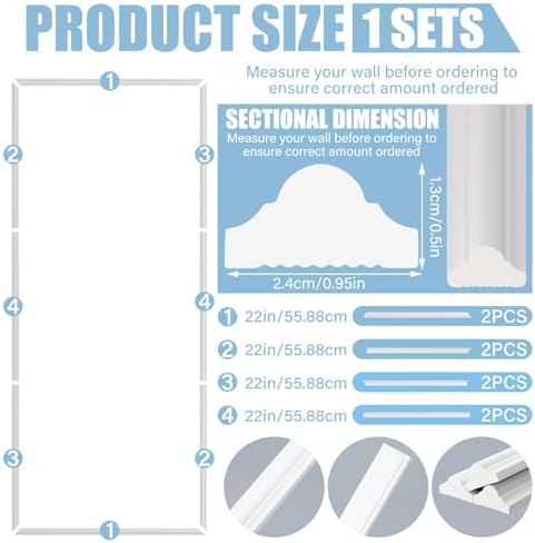 Colingmill 1 Set Peel and Stick Door Moulding, Novel, 22"x66" - Image 2
