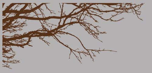 Innovative Stencils 1130 100 mbrown Tree Top Branches Wall Decal Vinyl Sticker, 100-Inch x 44-Inch, Brown - Image 2