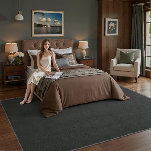 Valenrug Washable Rugs 5x7, High-Low Pile Area Rugs for Living Room, Black - Image 3