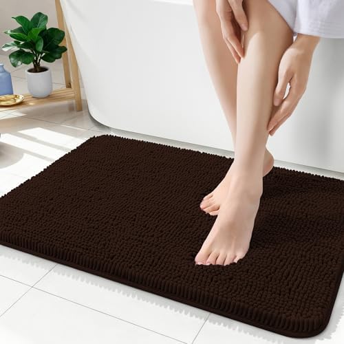 OLANLY Bathroom Rugs 35x24, Extra Soft Absorbent Chenille Bath Rugs - Image 2