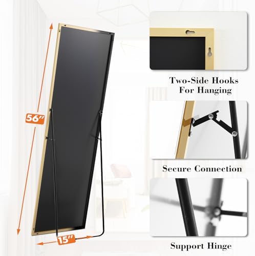 Full Length Floor Mirror 56"x15", Body Standing Mirror - Image 4