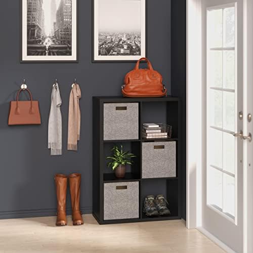 ClosetMaid 6 Cube Storage Shelf Organizer Bookshelf with Open Back, Vertical or Horizontal, Easy Assembly, Wood, Black Finish - Image 5