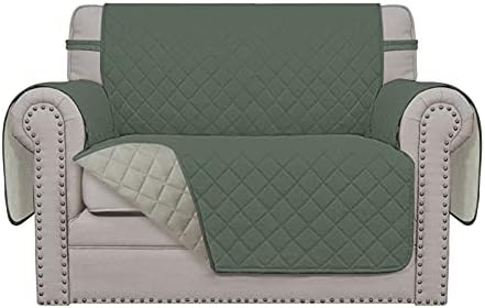 Easy-Going Reversible Couch Cover, Oversized Chair, Greyish Green/Beige by Easy-Going