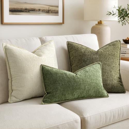MIULEE Decorative Lumbar Throw Pillow Covers 12x20 Inch Sage Green 2 Pack - Image 5