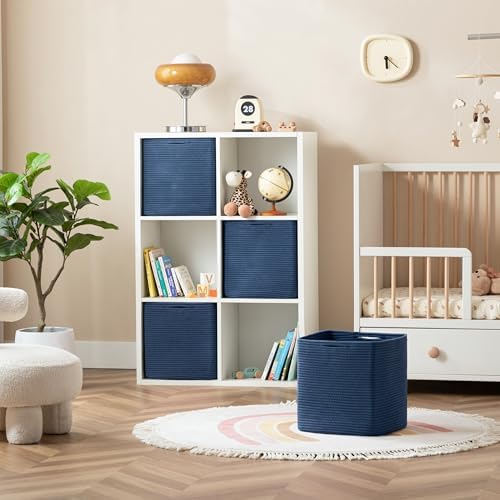 joybest 11inch Cube Storage Bins, Cotton Rope Woven Organizer Basket - Image 6