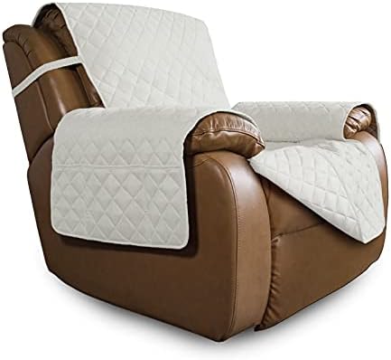 Easy-Going Reversible Couch Cover, Oversized Recliner, Ivory/Ivory by Easy-Going
