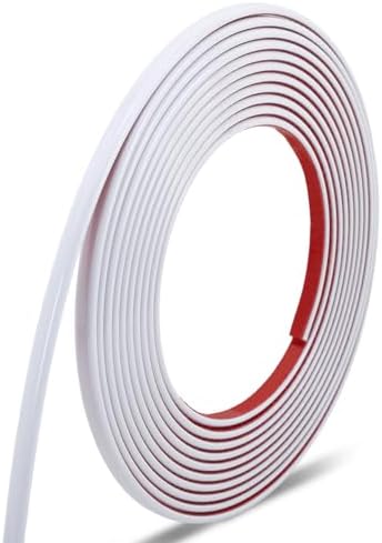 Lunghaa Peel and Stick Shiny White Finish Molding Trim, 196.8" x 0.31" Flexible Decoration Strip for Wall, Tile Edge, Mirror, Cabinet, Furniture and DIY Home Decor - Image 7
