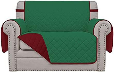 Easy-Going Reversible Couch Cover, Oversized Chair, Green/Christmas Red by Easy-Going