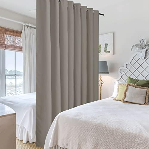 RYB HOME Privacy Room Divider Curtains for Office Bedroom Separation - Image 4