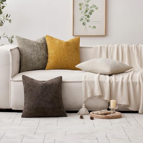 MIULEE Decorative Couch Throw Pillow Covers 20x20 Inch Dark Brown 2 Pack - Image 2
