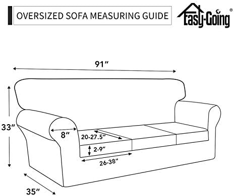 Easy-Going 4 Pieces Oversized Stretch Couch Cover for Dogs Washable - Image 4