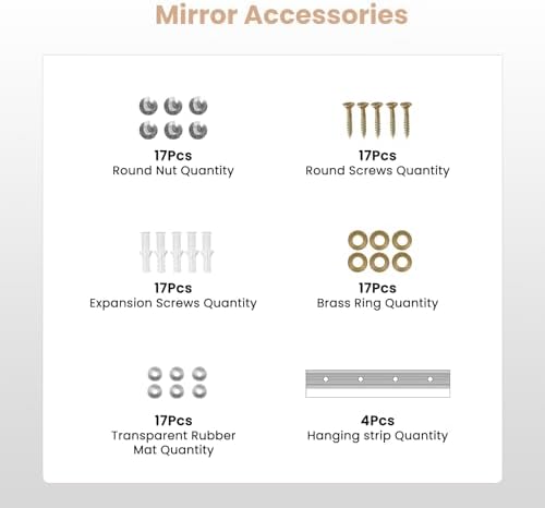 pertetey 65 x 24 in Home Gym Mirrors, Frameless, 3-Pack - Image 6