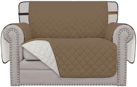 Easy-Going Reversible Couch Cover, Chair 30 in, Camel/Ivory by Easy-Going