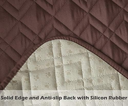 Ameritex Couch Sofa Slipcover 100% Waterproof Nonslip Quilted Furniture Protector Slipcover for Dogs, Children, Pets Sofa Slipcover Machine Washable (Chocolate, 78") - Image 5
