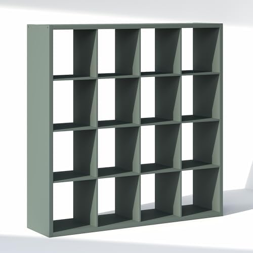 Furinno Cubic Extra Thick 16-Cube Closet Organizers and Storage, Sage Green - Image 7