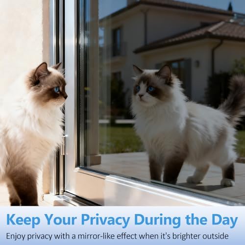One-Way Window Privacy Film with Tools,Silver 23.62"x78.7" - Image 3