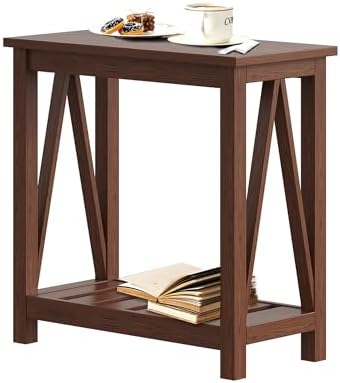 ChooChoo Farmhouse End Table Set of 2, Narrow Side Table by ChooChoo