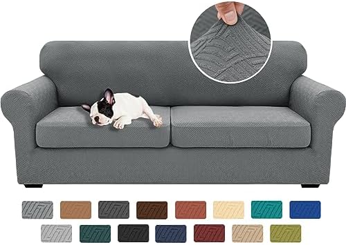 XINEAGE 3-Piece Stretch Sofa Cover, Washable Couch Covers for Dog by XINEAGE