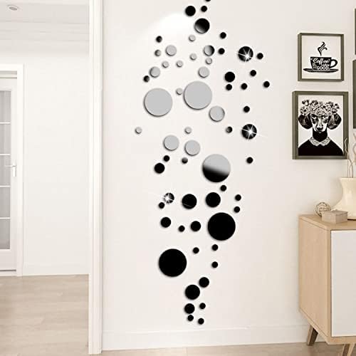 7.87" Round Acrylic Mirror Tile, 0.06" Thick Plastic Wall Mirror - Image 6